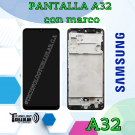 pantalla samsung A32 con marco